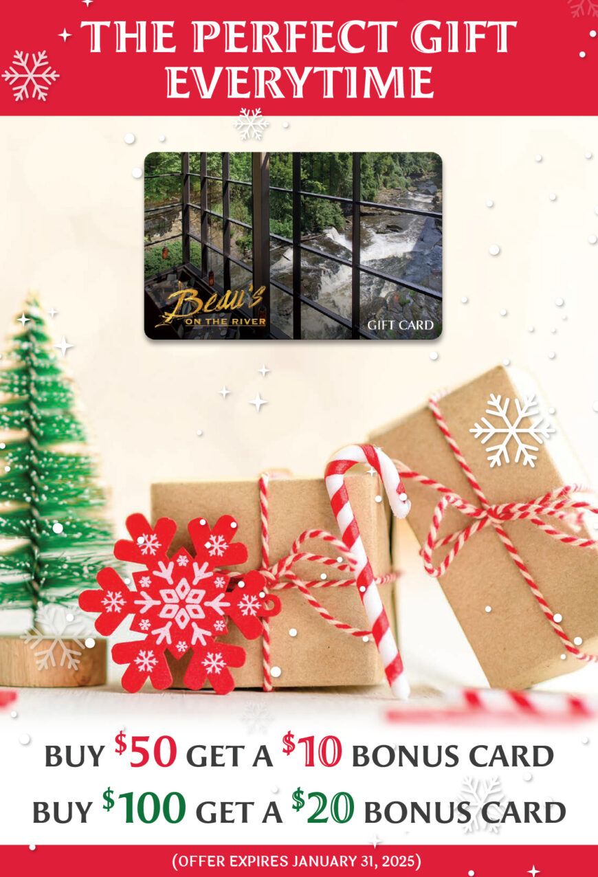 The Perfect Gift Everytime – a gift card to  Beau’s on the River